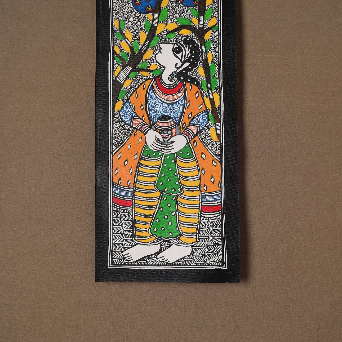Handpainted Madhubani Painting by Santosh Paswan (22 x 7 in) 16