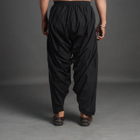 Buy Black Plain Cotton Traditional Men's Patiala