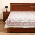 Sanganeri Hand Block Print Cotton Single Bedsheet (90 x 60 in) 50