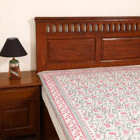 Sanganeri Hand Block Print Cotton Single Bedsheet (90 x 60 in) 50