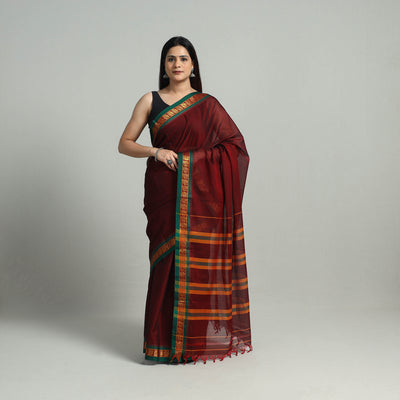 Mercerised Cotton Zari Border Dharwad Saree 42