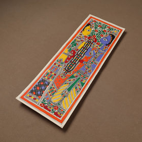 Handpainted Madhubani Painting by Santosh Paswan (22 x 7 in) 15