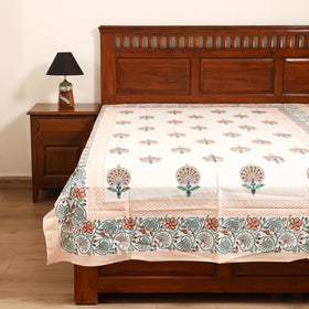 Sanganeri Hand Block Print Cotton Single Bedsheet (90 x 60 in) 51