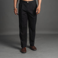 Black - Plain Cotton Men's Pant 03