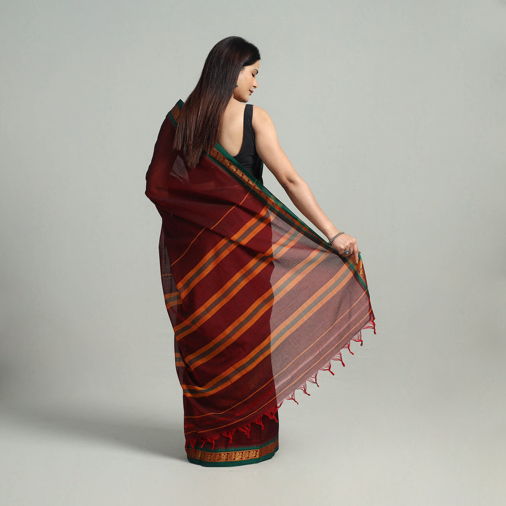 Mercerised Cotton Zari Border Dharwad Saree 42