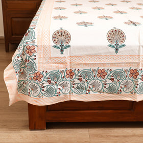 Sanganeri Hand Block Print Cotton Single Bedsheet (90 x 60 in) 51