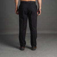 Black - Plain Cotton Men's Pant 03