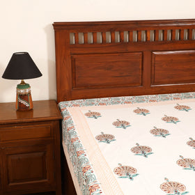Sanganeri Hand Block Print Cotton Single Bedsheet (90 x 60 in) 51