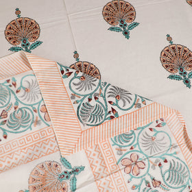 Sanganeri Hand Block Print Cotton Single Bedsheet (90 x 60 in) 51