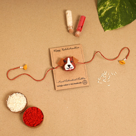  Dog - Handmade Felt Kids Rakhi