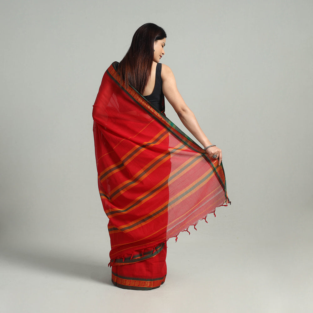 Mercerised Cotton Zari Border Dharwad Saree 43