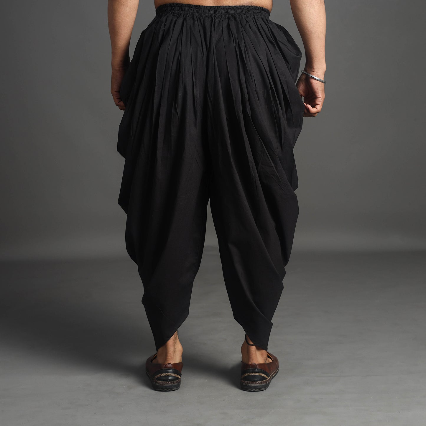 Black - Plain Cotton Dhoti For Men's 02