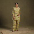 Yellow Cotton Sanganeri Block Print Co-Ord Set