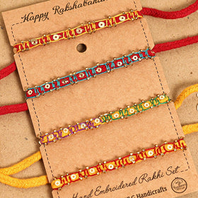  Handmade Bead Work Rakhi (Set of 4)
