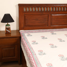 Sanganeri Hand Block Print Cotton Single Bedsheet (90 x 60 in) 53