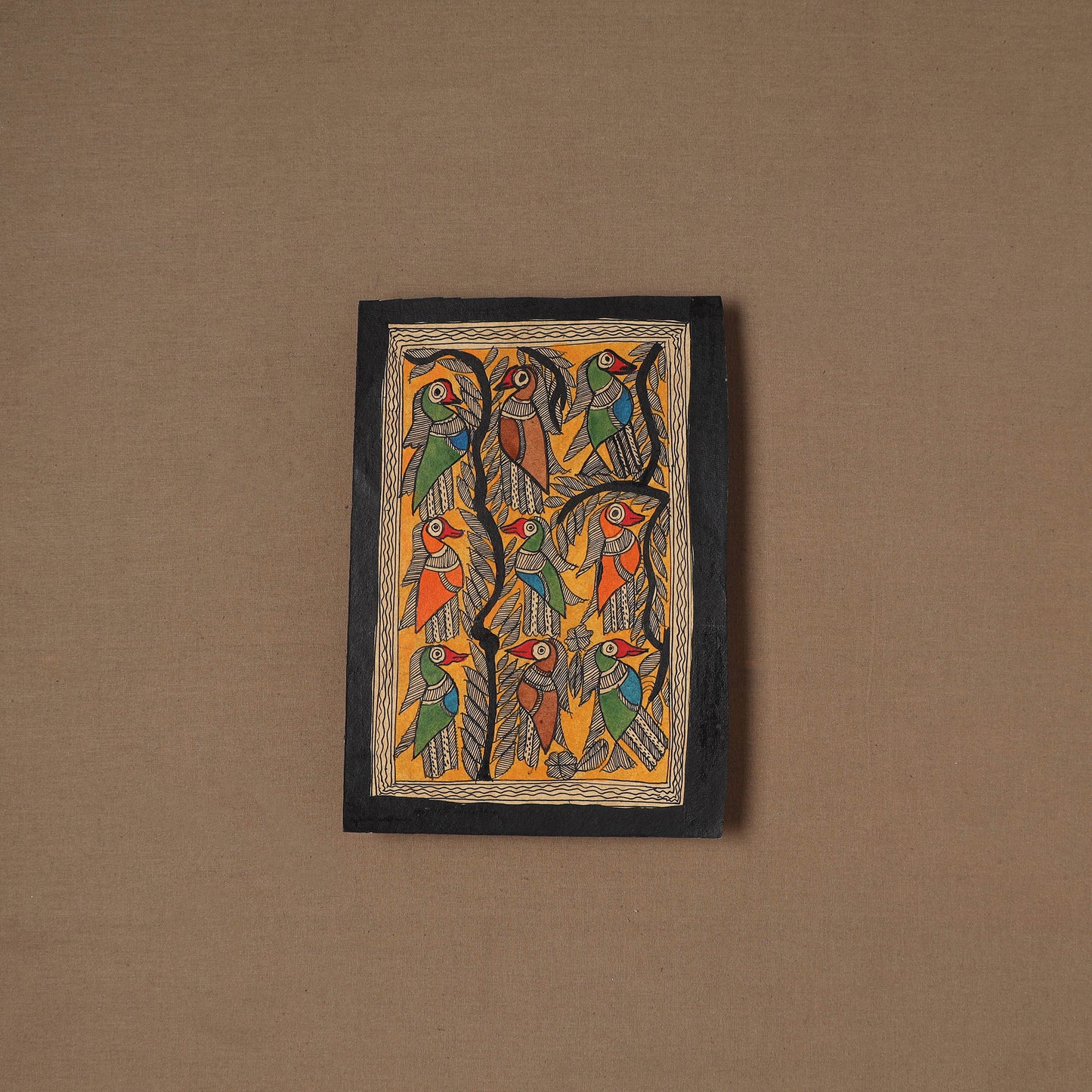 Handpainted Madhubani Painting by Santosh Paswan (10 x 7 in) 03