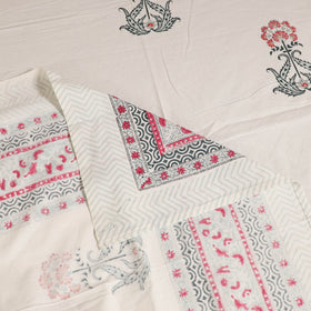 Sanganeri Hand Block Print Cotton Single Bedsheet (90 x 60 in) 53