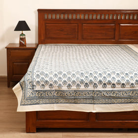 Sanganeri Hand Block Print Cotton Single Bedsheet (90 x 60 in) 54