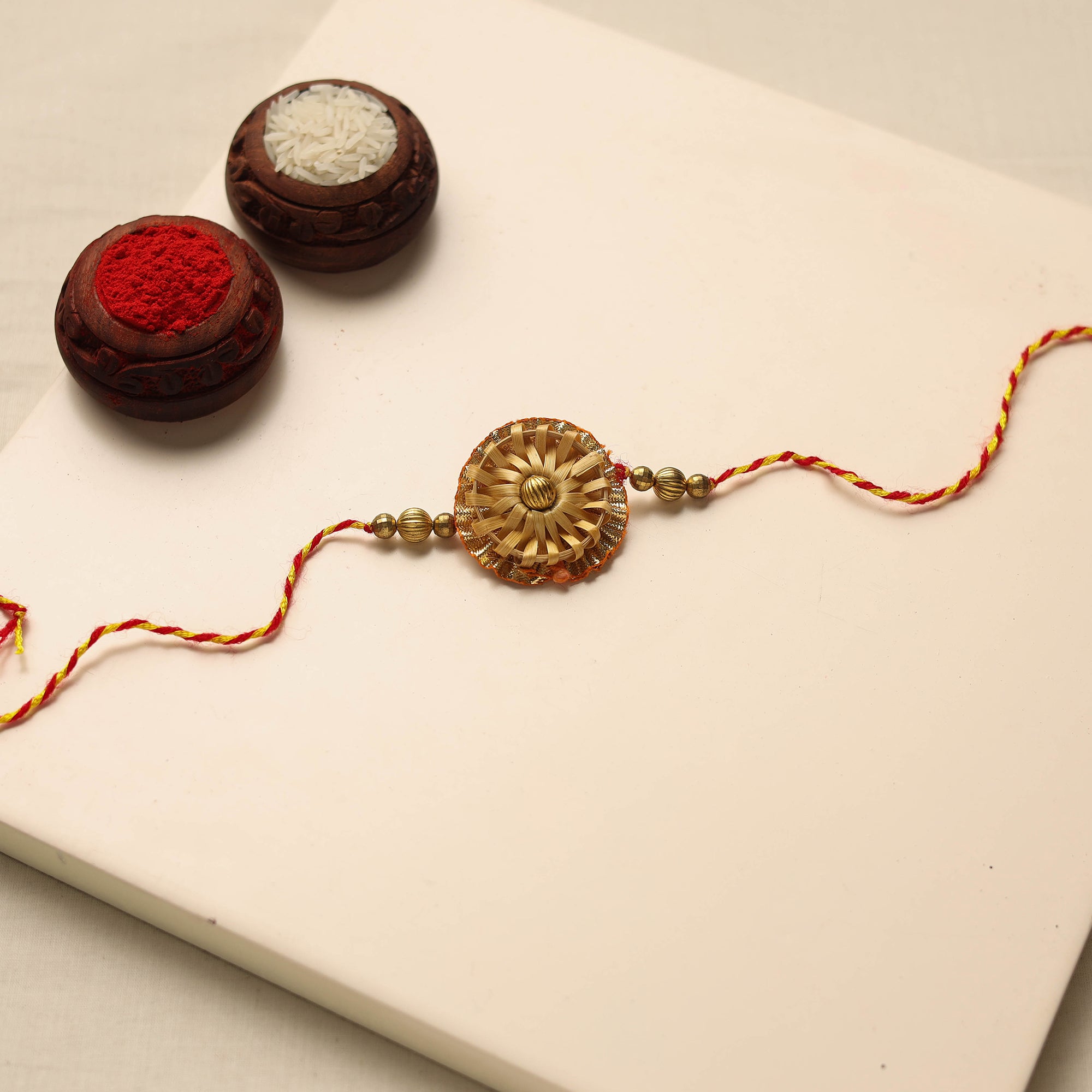 Handmade Bamboo Craft Beadwork Rakhi – iTokri आई.टोकरी