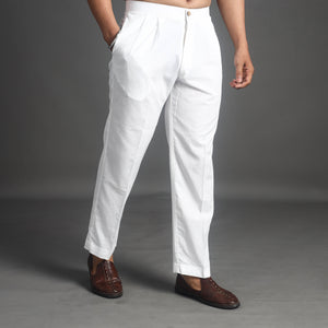 White - Plain Cotton Men's Pant 07