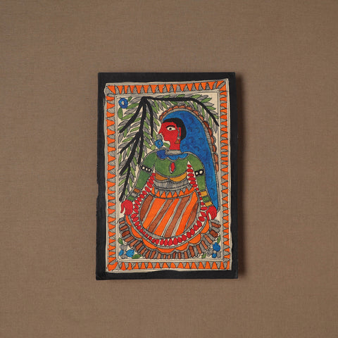 Handpainted Madhubani Painting by Santosh Paswan (10 x 7 in) 04