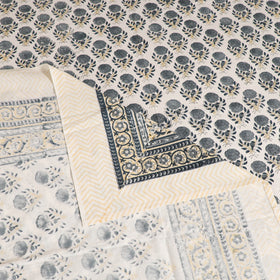 Sanganeri Hand Block Print Cotton Single Bedsheet (90 x 60 in) 54