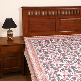 Sanganeri Hand Block Print Cotton Single Bedsheet (90 x 60 in) 55