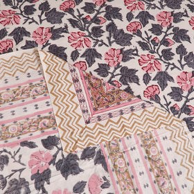 Sanganeri Hand Block Print Cotton Single Bedsheet (90 x 60 in) 55