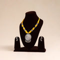 Yellow German Silver Thread Beads Necklace Set