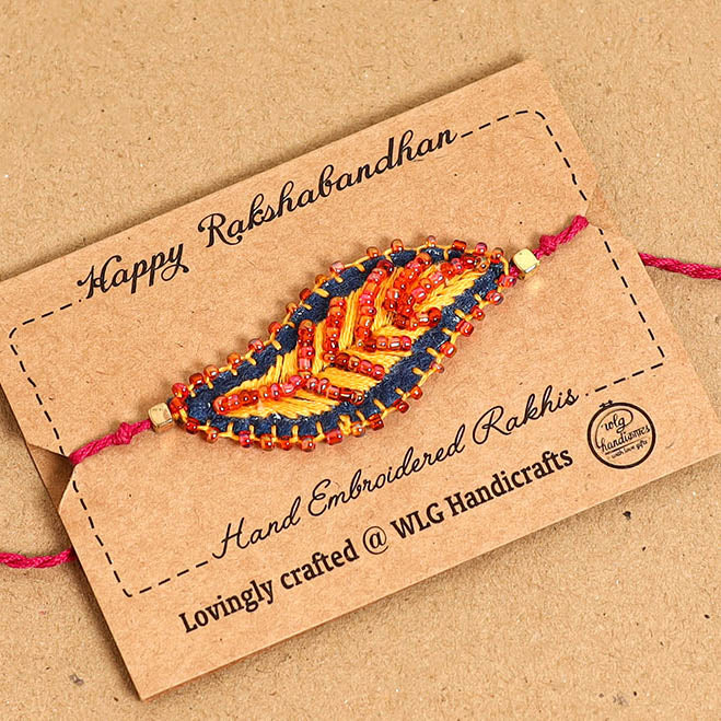  Leaf Ornament - Handmade Felt Rakhi 