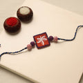 Flower - Hand Embroidery Beadwork Rakhi