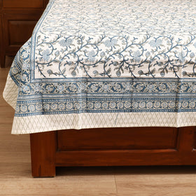 Sanganeri Hand Block Print Cotton Single Bedsheet (90 x 60 in) 56