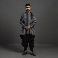 Black - Plain Cotton Dhoti For Men's 02