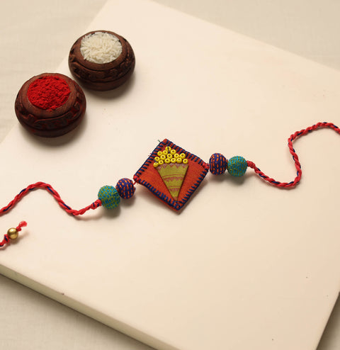 Ice Cream - Hand Embroidery Bead Work Rakhi