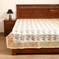 Sanganeri Hand Block Print Cotton Single Bedsheet (90 x 60 in) 57
