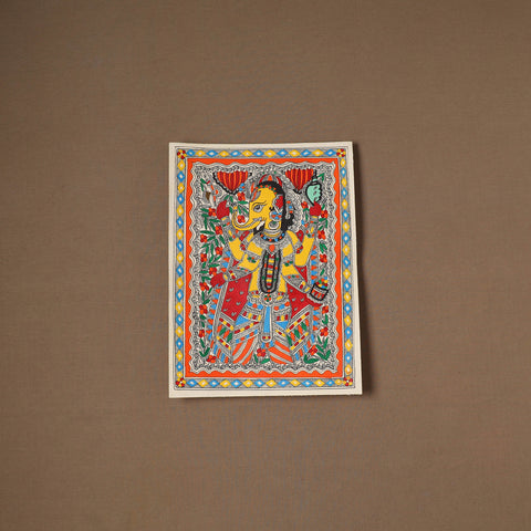 Handpainted Madhubani Painting by Santosh Paswan (15 x 11 in) 05