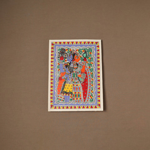 Handpainted Madhubani Painting by Santosh Paswan (15 x 11 in) 06