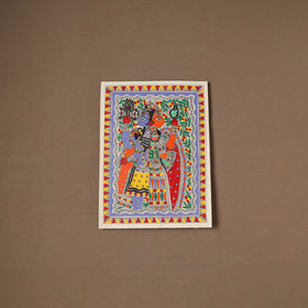 Handpainted Madhubani Painting by Santosh Paswan (15 x 11 in) 06