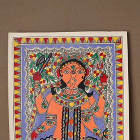 Handpainted Madhubani Painting by Santosh Paswan (15 x 11 in) 07