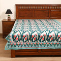 Sanganeri Hand Block Print Cotton Single Bedsheet (90 x 60 in) 58