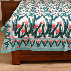 Sanganeri Hand Block Print Cotton Single Bedsheet (90 x 60 in) 58