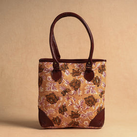  Handcrafted Sanganeri Printed Leather Shoulder Bag 