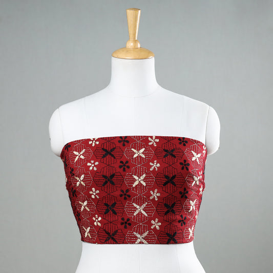 kantha embroidery blouse piece