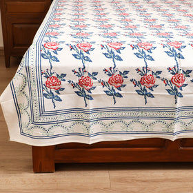 Sanganeri Hand Block Print Cotton Single Bedsheet (90 x 60 in) 59