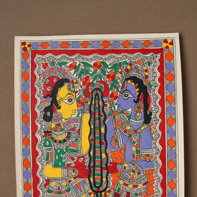 Handpainted Madhubani Painting by Santosh Paswan (15 x 11 in) 08