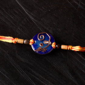 Geometric Ganesha - Copper Enamel Rakhi by Ekibeki 03