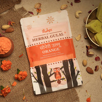 Red - सोनेरी उल्लू ~ Orange Organic and Herbal Holi Color / Gulal (100gm)