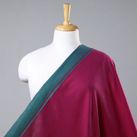 Purple - Prewashed Dharwad Cotton Thread Border Fabric