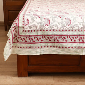 Sanganeri Hand Block Print Cotton Single Bedsheet (90 x 60 in) 60
