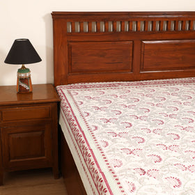 Sanganeri Hand Block Print Cotton Single Bedsheet (90 x 60 in) 60